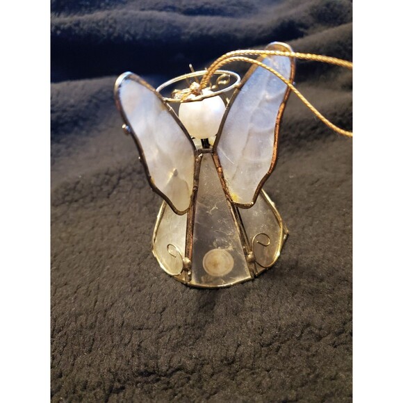 Vintage Capiz Shell Musician Angels Christmas Ornaments 3pc Set - RH#43 - Picture 10 of 16